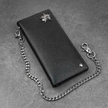 Star Mens Quality Black Leather Card/Money Long Wallet With Biker Safe chain
Star Mens Quality Black Leather Card/Money Long Wallet With Biker Safe chain
