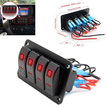Durable And Practical 4 Gang Rocker Switch Panel Circuit Breaker Red LED RV Car Marine Boat+Sticker Wholesale
Durable And Practical 4 Gang Rocker Switch Panel Circuit Breaker Red LED RV Car Marine Boat+Sticker Wholesale