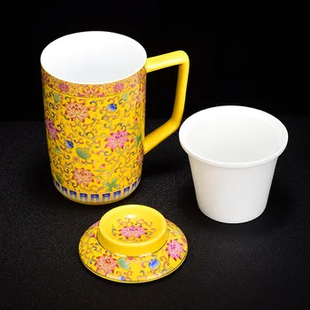 Ceramic Tea Mugs Drinkware Tea Cup With Lid & Liner Filte Breakfast Milk Coffee Cup Kitchen Drinking Utensils Wedding Gift 350ML
Ceramic Tea Mugs Drinkware Tea Cup With Lid & Liner Filte Breakfast Milk Coffee Cup Kitchen Drinking Utensils Wedding Gift 350ML