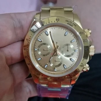 luxury watch 39mm AAA DAY TONA Automatic machinery No battery Stainless steel sweeping small dials work Relogio Masculino rolexa 
luxury watch 39mm AAA DAY TONA Automatic machinery No battery Stainless steel sweeping small dials work Relogio Masculino rolexa