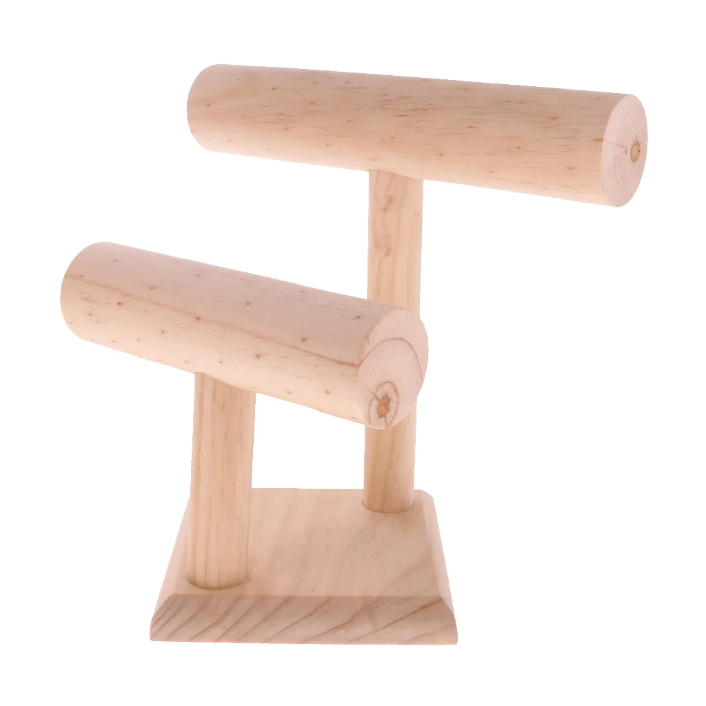 Wood T-bar Jewelry Display Stands for Bracelet Chain Watch holder Jewelry Organizer Rack Packgaing Shelf Wood T-bar Jewelry Display Stands for Bracelet Chain Watch holder Jewelry Organizer Rack Packgaing Shelf