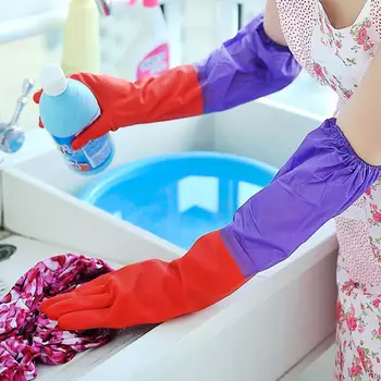 1 Pair Waterproof Housework Long Cuff Rubber Latex Bowl Clothes Cleaning Gloves Prevent bacteria In stock! High Quality 
1 Pair Waterproof Housework Long Cuff Rubber Latex Bowl Clothes Cleaning Gloves Prevent bacteria In stock! High Quality
