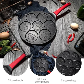 7-Hole Frying Pot Thickened Omelet Pan Non-Stick Egg Pancake Steak Pan Cooking Egg Ham Pans Breakfast Maker Cooking Pot
7-Hole Frying Pot Thickened Omelet Pan Non-Stick Egg Pancake Steak Pan Cooking Egg Ham Pans Breakfast Maker Cooking Pot