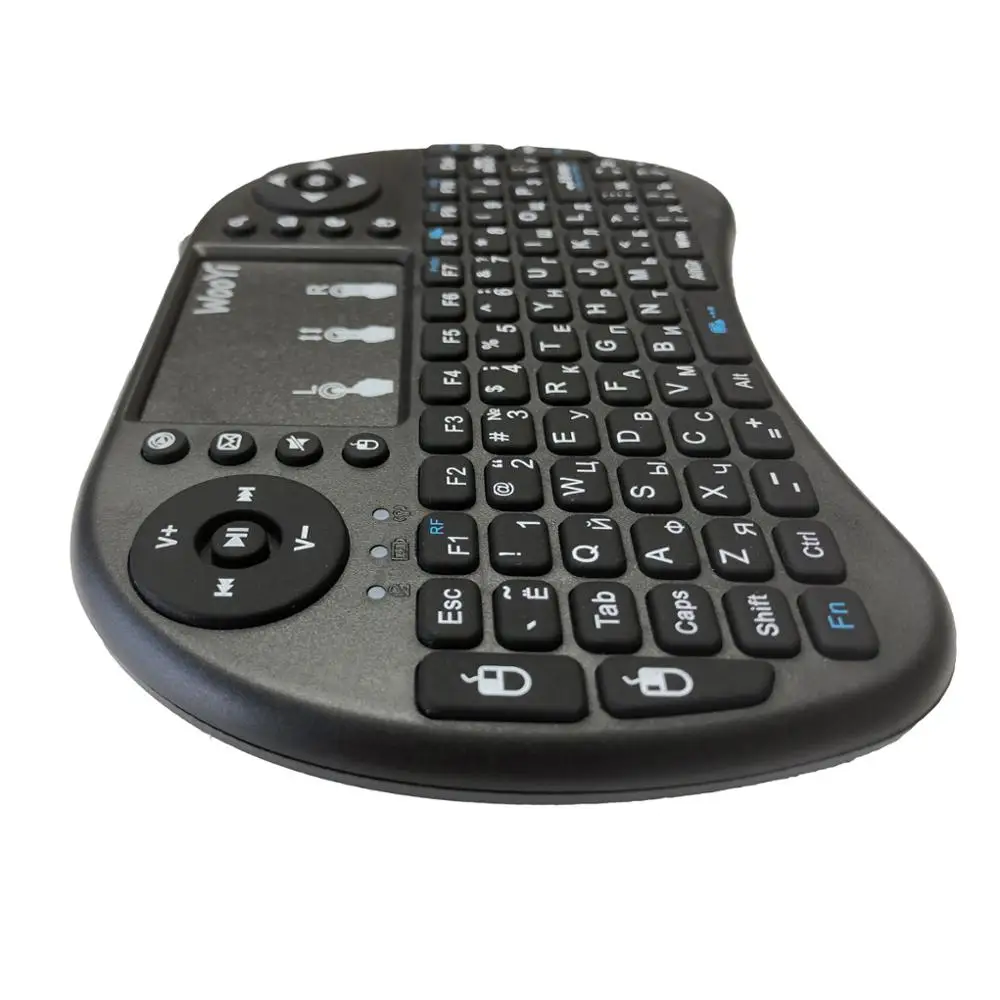 2 4 ГГц USB touch pad I8 Мини Беспроводная клавиатура с разноцветной светодиодной