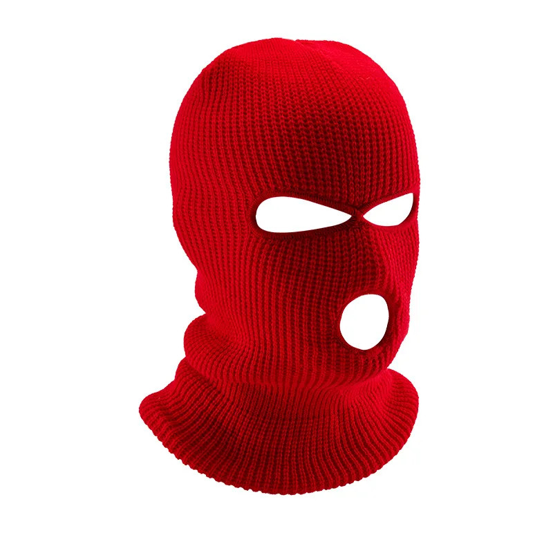 Защитная Лыжная маска на все лицо шапка Балаклава с 3 отверстиями армейская
