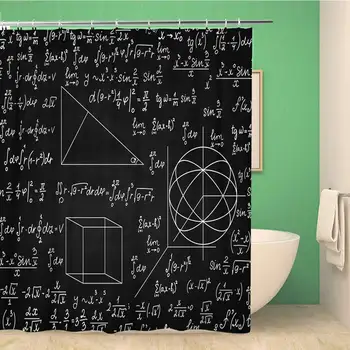Bathroom Shower Curtain School Mathematical Elementary Math Figures and Formulas Equations Chalk 72x78 inches Waterproof Bath 
Bathroom Shower Curtain School Mathematical Elementary Math Figures and Formulas Equations Chalk 72x78 inches Waterproof Bath