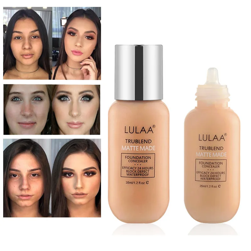 35ml Long-lasting Full Coverage Base Makeup Foundation Face Concealer Matte Liquid Foundation Korean Cosmetic Beauty Cream
35ml Long-lasting Full Coverage Base Makeup Foundation Face Concealer Matte Liquid Foundation Korean Cosmetic Beauty Cream