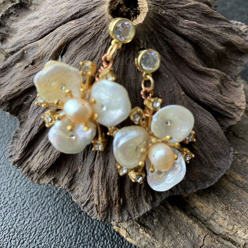 Natural Fresh Water Baroque Pearl Yellow Jade Flower 925 Sterling Silver Stud Earring For Women Fine Jewellery
Natural Fresh Water Baroque Pearl Yellow Jade Flower 925 Sterling Silver Stud Earring For Women Fine Jewellery