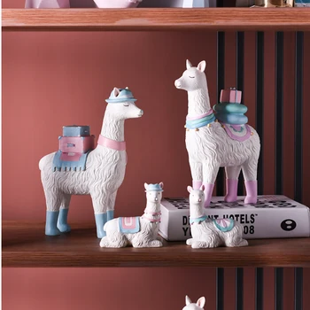 Nordic Art Resin Alpaca Figurine Crafts Ornaments American Living Room Wine Cabinet TV Cabinet Entrance Animal Decorations Gift 
Nordic Art Resin Alpaca Figurine Crafts Ornaments American Living Room Wine Cabinet TV Cabinet Entrance Animal Decorations Gift