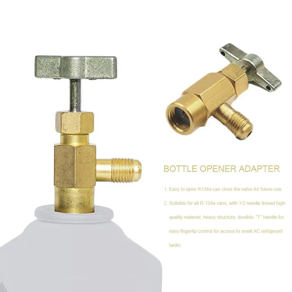 R134A Automotive Air Conditioning Refrigerant Bottle Opener 1/2ACME TT1214 134A Bottle Opener A/C Refrigerant Tools
R134A Automotive Air Conditioning Refrigerant Bottle Opener 1/2ACME TT1214 134A Bottle Opener A/C Refrigerant Tools