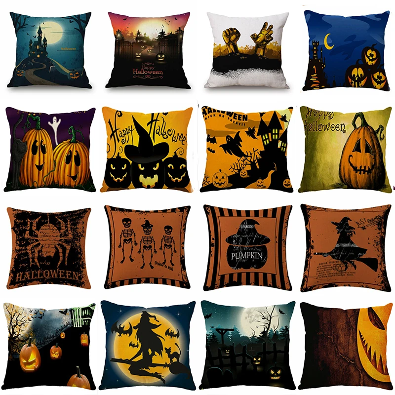Throw Pillow Case Cotton Linen Printed Pillow Covers Halloween for Home Textile Witch Castle Linen
Throw Pillow Case Cotton Linen Printed Pillow Covers Halloween for Home Textile Witch Castle Linen
