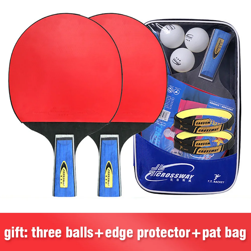 CROSSWAY 3 Star Table Tennis Rackets Straight And Horizontal Grip Ping Pong Training Amateur Beginners Family Entertainment 1119
CROSSWAY 3 Star Table Tennis Rackets Straight And Horizontal Grip Ping Pong Training Amateur Beginners Family Entertainment 1119