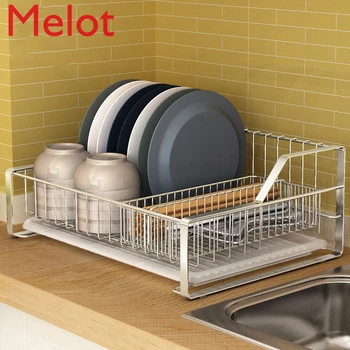 Stainless Steel Dish Rack Countertop Drain Dish Dryer Kitchen Rack Storage Racks Kitchen Supplies
Stainless Steel Dish Rack Countertop Drain Dish Dryer Kitchen Rack Storage Racks Kitchen Supplies