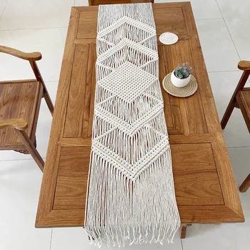 Party Cotton Rope 200x32cm Wedding Decor Minimalistic Macrame Design Hand Woven Reusable Washable Table Runner Home Blanket
Party Cotton Rope 200x32cm Wedding Decor Minimalistic Macrame Design Hand Woven Reusable Washable Table Runner Home Blanket