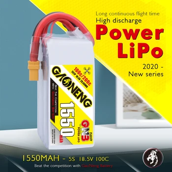 2PCS Gaoneng GNB New Series 1550mAh 5S 18.5V 100C Lipo Battery XT60 XT30 Plug for RC FPV Racing Drone
2PCS Gaoneng GNB New Series 1550mAh 5S 18.5V 100C Lipo Battery XT60 XT30 Plug for RC FPV Racing Drone