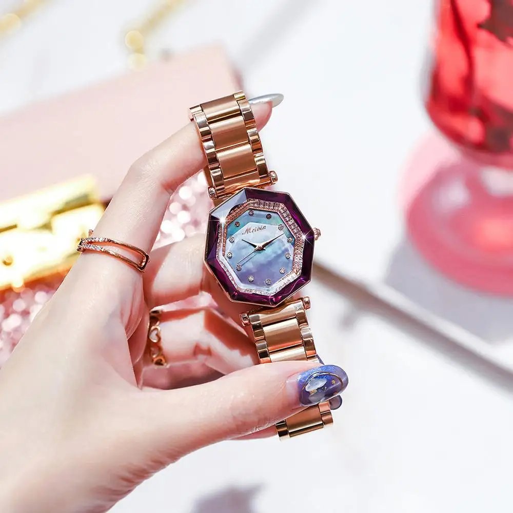 2020 Meibin Women's Watch Gradient Geometric Dial Business Fashion Rhinestone Ladies Quartz Watch Zegarek Damski Jewelry
2020 Meibin Women's Watch Gradient Geometric Dial Business Fashion Rhinestone Ladies Quartz Watch Zegarek Damski Jewelry