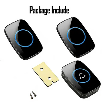 IP44 Waterproof Door Bell Wireless Smart Doorbell with 2pcs Receiver and 1pc Transmitter US 
IP44 Waterproof Door Bell Wireless Smart Doorbell with 2pcs Receiver and 1pc Transmitter US