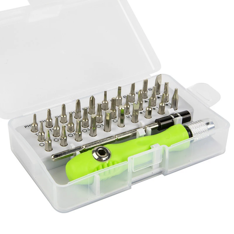 32 In 1 Screwdriver Set Precision Screwdriver Handle Kit Bit Set Electromagnetic Drill Screw Manual Repair Tool Household Tool
32 In 1 Screwdriver Set Precision Screwdriver Handle Kit Bit Set Electromagnetic Drill Screw Manual Repair Tool Household Tool
