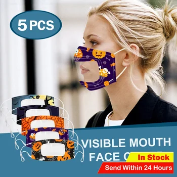 5PCS Adult Halloween Cartoon Smile Clear maskers Expression Lip Reading Mouth-muffle Washable Reusable masques Safety Air Fog
5PCS Adult Halloween Cartoon Smile Clear maskers Expression Lip Reading Mouth-muffle Washable Reusable masques Safety Air Fog
