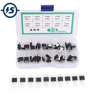 50pcs 10 Values High-Power Stabilized Transistor Kits TO-220 LM317T L7805 L7806 L7808 L7809 L7810 L7812 L7815 L7818 L7824 Kit
50pcs 10 Values High-Power Stabilized Transistor Kits TO-220 LM317T L7805 L7806 L7808 L7809 L7810 L7812 L7815 L7818 L7824 Kit