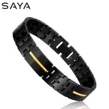 Black Plated Tungsten Carbide Men Chain Bracelets with Gold/ Rose Gold IP Stripe 20CM Length, Free Shipping, Customized
Black Plated Tungsten Carbide Men Chain Bracelets with Gold/ Rose Gold IP Stripe 20CM Length, Free Shipping, Customized