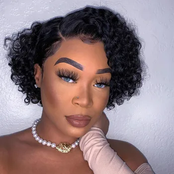 Pixie Cut Bob Short Curly Human Hair Wigs for Black Women Pre Plucked 4x4 Lace Closure Wig Remy M 180%
Pixie Cut Bob Short Curly Human Hair Wigs for Black Women Pre Plucked 4x4 Lace Closure Wig Remy M 180%