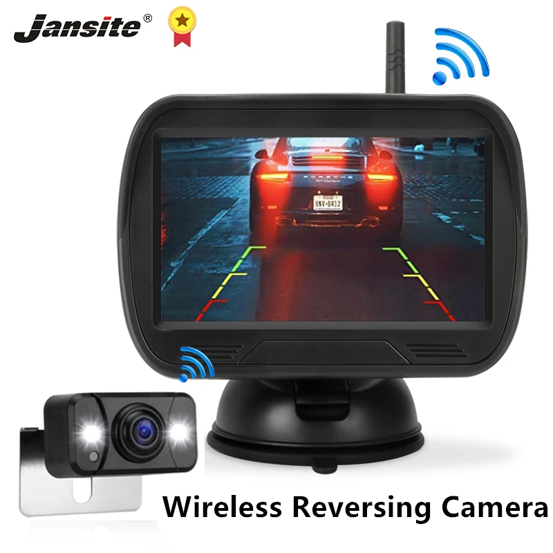 Jansite 4.3 inch Digital Wireless Reversing Backup Camera and Monitor Kit Night Vision for Car Truck Van Camper License Plate
Jansite 4.3 inch Digital Wireless Reversing Backup Camera and Monitor Kit Night Vision for Car Truck Van Camper License Plate