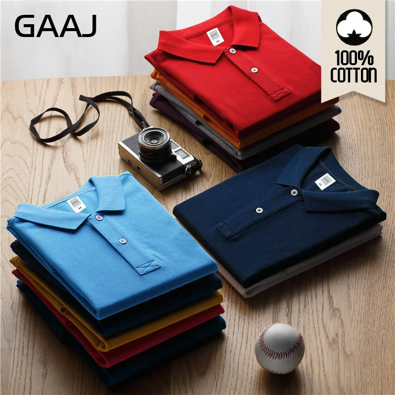 GAAJ 100 хлопковая рубашка Поло для мужчин 2020 брендовые рубашки с коротким рукавом