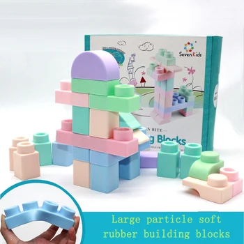 6-12 Months Large Particles Baby Soft Rubber Building Blocks Assembling Can Bite High Temperature Boiled Boys Girls Kids Toys Gi
6-12 Months Large Particles Baby Soft Rubber Building Blocks Assembling Can Bite High Temperature Boiled Boys Girls Kids Toys Gi