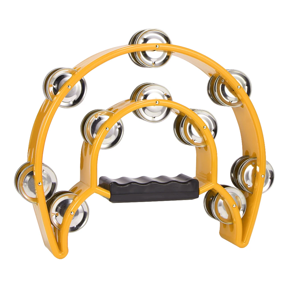 1PC Bells Orff Tambourine Tambourine Percussion Musical Instruments Hand Bell For Party Compact Double Half Moon Drum
1PC Bells Orff Tambourine Tambourine Percussion Musical Instruments Hand Bell For Party Compact Double Half Moon Drum
