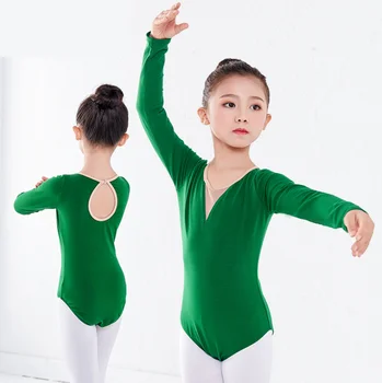 Girls Long Sleeves Ballet Practice Leotards for Girls Bodysuit Stitching Yoga Gymnastic Leotard Black Green Dance Clothes 
Girls Long Sleeves Ballet Practice Leotards for Girls Bodysuit Stitching Yoga Gymnastic Leotard Black Green Dance Clothes