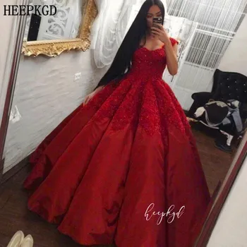 Robe De Soiree 2020 Burgundy Ball Gown Arabic Evening Dress Sweetheart Floor Length Exquisite Beaded Lace Formal Dresses Custom
Robe De Soiree 2020 Burgundy Ball Gown Arabic Evening Dress Sweetheart Floor Length Exquisite Beaded Lace Formal Dresses Custom