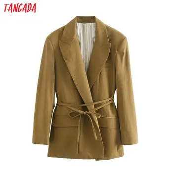 Tangada women vintage solid blazer with slash long sleeve elegant jacket ladies work wear blazer formal suits 5Z180 
Tangada women vintage solid blazer with slash long sleeve elegant jacket ladies work wear blazer formal suits 5Z180