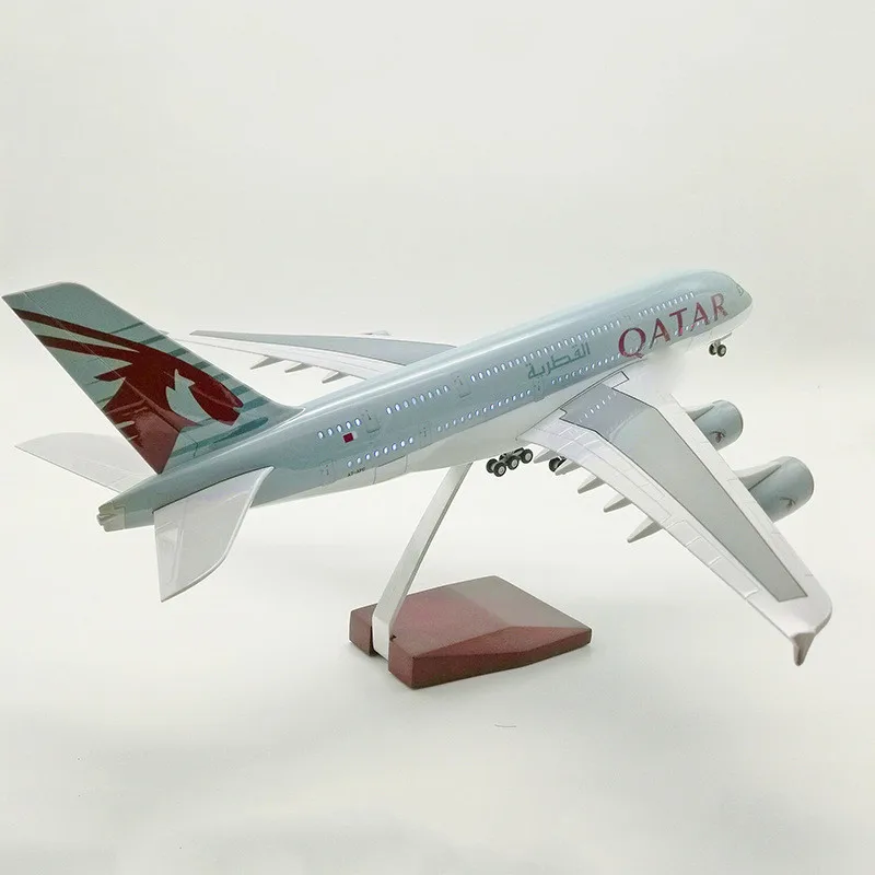 46cm Qatar Airbus 380 Plane Model Airplane Model Aircraft Model 1/160 Scale Diecast Resin Airplanes Planes Light
46cm Qatar Airbus 380 Plane Model Airplane Model Aircraft Model 1/160 Scale Diecast Resin Airplanes Planes Light