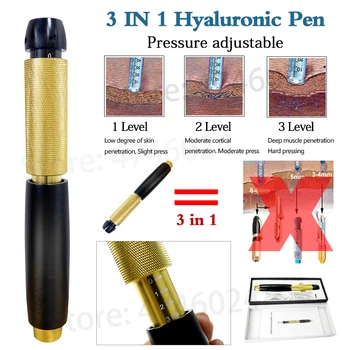 3-level pressure 0.5ml hyaluronic pen multi level adjustable atomizer injection gun lips dermal filler injector Anti-wrinkle pen 
3-level pressure 0.5ml hyaluronic pen multi level adjustable atomizer injection gun lips dermal filler injector Anti-wrinkle pen