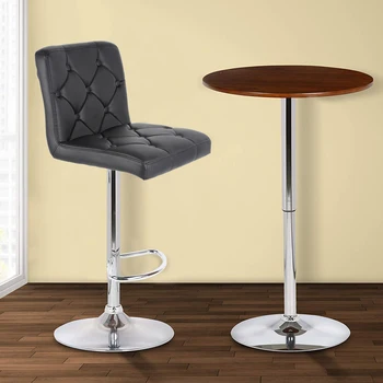 2Pcs/set Button Style Cushion Chair Bar Stools Swivel Height Adjustable Chairs Synthetic Leather With Footrest No Armrests HWC
2Pcs/set Button Style Cushion Chair Bar Stools Swivel Height Adjustable Chairs Synthetic Leather With Footrest No Armrests HWC