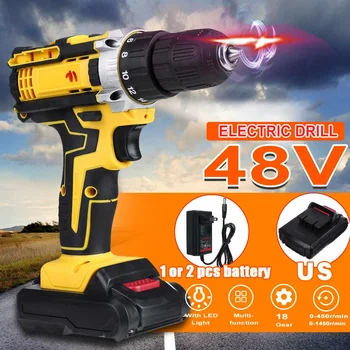3 In 1 Cordless Electric Drill Screwdriver 48V 18 Gear Torque 2 Speed Mini Wireless Power Driver with 2 Rechargeable Battery
3 In 1 Cordless Electric Drill Screwdriver 48V 18 Gear Torque 2 Speed Mini Wireless Power Driver with 2 Rechargeable Battery