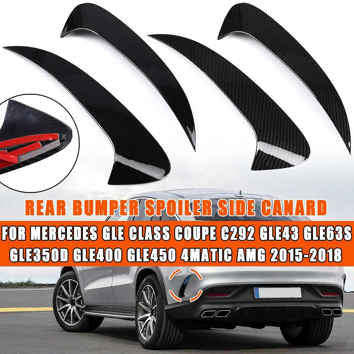 Rear Bumper Splitter Spoiler Rear Fog Light Side Canard Air Vent Trim For Mercedes GLE Class Coupe C292 GLE43 GLE63s GLE350d GLE
Rear Bumper Splitter Spoiler Rear Fog Light Side Canard Air Vent Trim For Mercedes GLE Class Coupe C292 GLE43 GLE63s GLE350d GLE