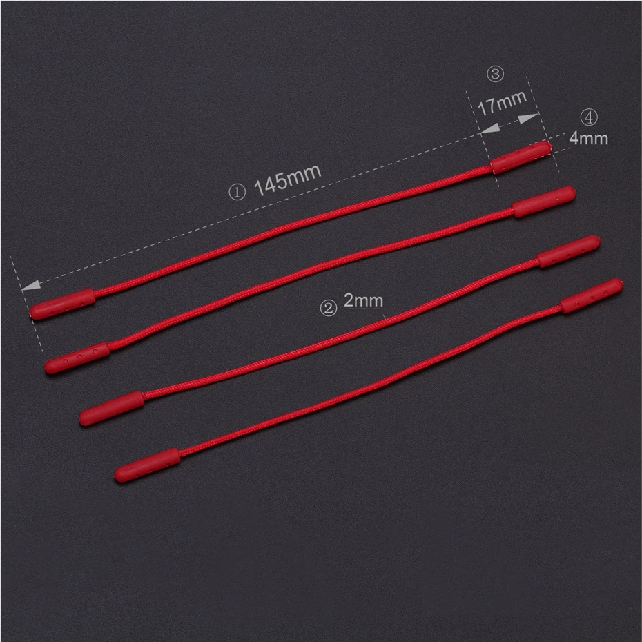 Description Picture 2 of item50pcs Zip Puller With string injection molding Zipper Pulls Cord Replacement fastener Slider Jacket Backpack Garment Suitcase