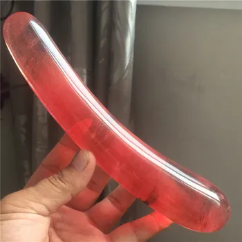Beautiful Smelted quartz red crystal smooth massage stick healing 
Beautiful Smelted quartz red crystal smooth massage stick healing