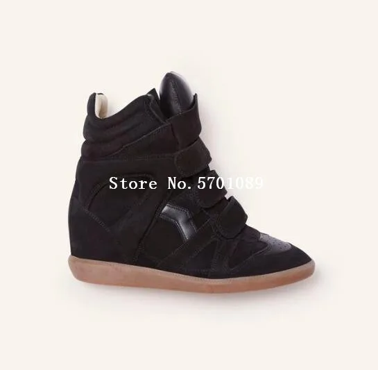 

Classic Runway Bekett Sneakers Wedge Suede Sneakers 5 Cm / 2 Inch Height Increasing 100% Calfskin Leather Shoes
