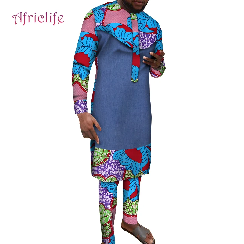 High Quality Men Spring Fall Suit 2020 Popular Long Type Top and Slim Long Pant Custom African Bazin Fabric Pant Set WYN1258
High Quality Men Spring Fall Suit 2020 Popular Long Type Top and Slim Long Pant Custom African Bazin Fabric Pant Set WYN1258