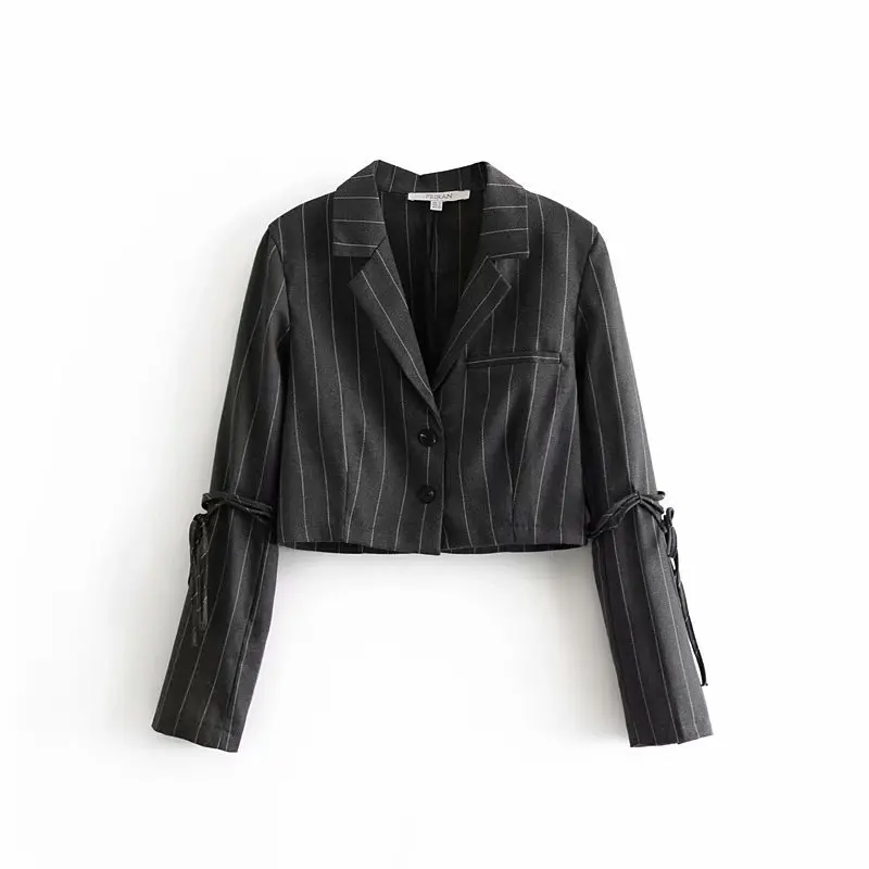 Europe And America WOMEN'S Dress 2019 Spring And Autumn New Style Stripes Two-Button Sleeve Lace-up Short Suit Jacket Women's H9
Europe And America WOMEN'S Dress 2019 Spring And Autumn New Style Stripes Two-Button Sleeve Lace-up Short Suit Jacket Women's H9