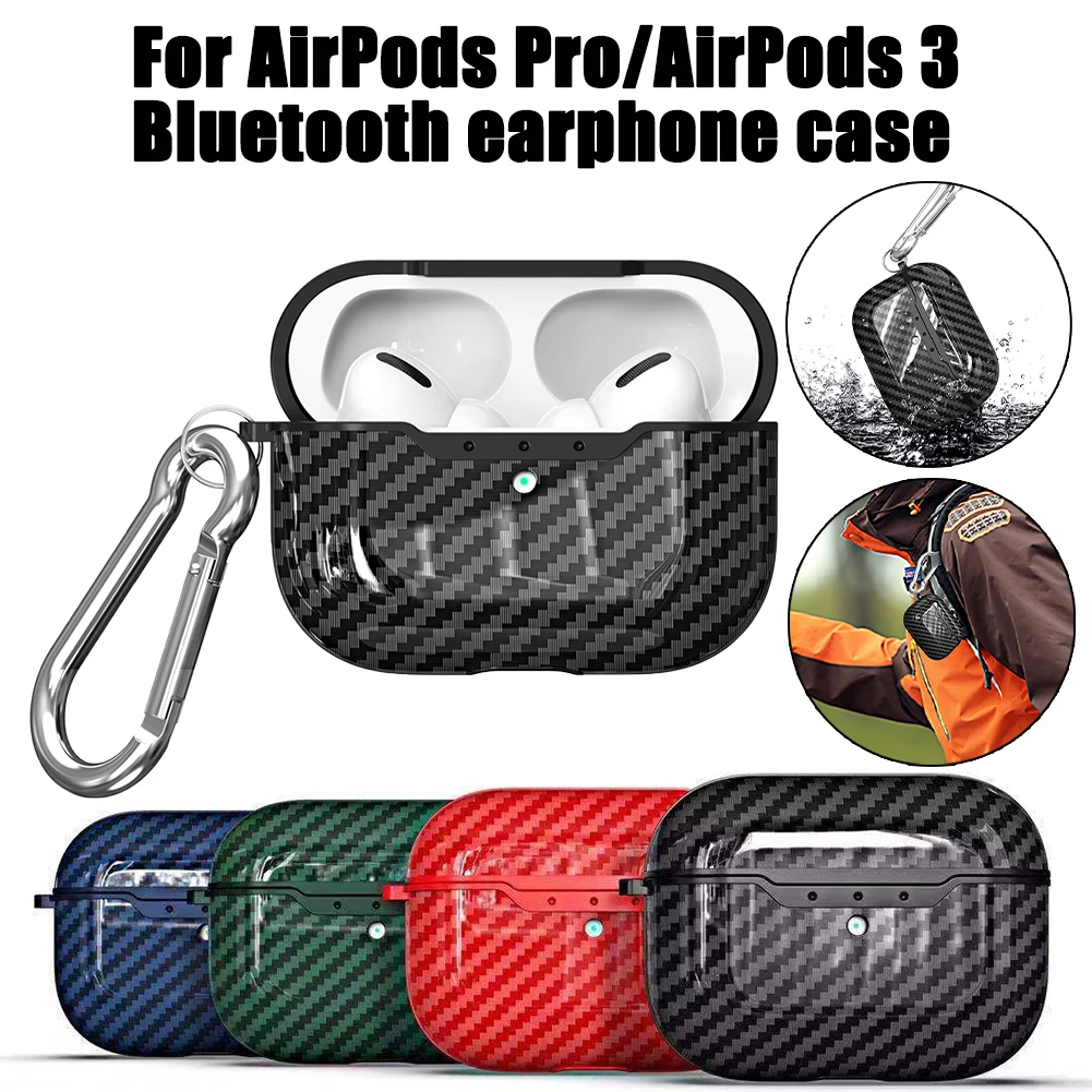 2019 Shockproof Headphone CoverFor AirPods Pro Case Carbon Fiber Protective Cover With Keychain
2019 Shockproof Headphone CoverFor AirPods Pro Case Carbon Fiber Protective Cover With Keychain