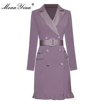MoaaYina Fashion Designer dress Autumn Women's Dress Long Sleeve Double breasted lace-up Commute Dresses
MoaaYina Fashion Designer dress Autumn Women's Dress Long Sleeve Double breasted lace-up Commute Dresses