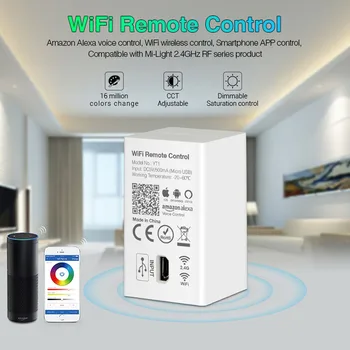 MiBOXER WiFi Remote YT1 compatible with 2.4GHz RF Series Product Smartphone App WiFi Wireless Controller DC5V/500mA(Micro USB)
MiBOXER WiFi Remote YT1 compatible with 2.4GHz RF Series Product Smartphone App WiFi Wireless Controller DC5V/500mA(Micro USB)