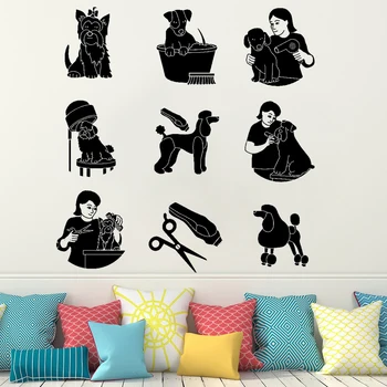 Vinyl wall sticker for Pet grooming barber shop decoration decal Grooming Salon Animals Decor wall Decals Dog Salon Art HQ057
Vinyl wall sticker for Pet grooming barber shop decoration decal Grooming Salon Animals Decor wall Decals Dog Salon Art HQ057