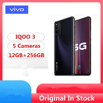 

In Stock Vivo IQOO 3 5G Smart Phone Snapdragon 865 Android 10.0 6.44" 2400x1080 12GB RAM 256GB ROM 48.0MP Screen Fingerprint