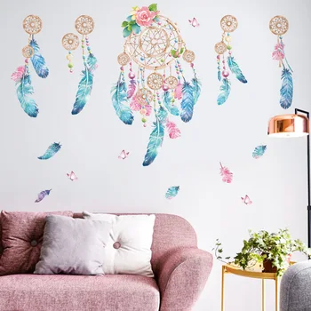 Dreamcatcher Feather Adhesive Paper INS-Style Living Room Bedroom Bedside Background Wall Stickers Fairy Room Decorations
Dreamcatcher Feather Adhesive Paper INS-Style Living Room Bedroom Bedside Background Wall Stickers Fairy Room Decorations