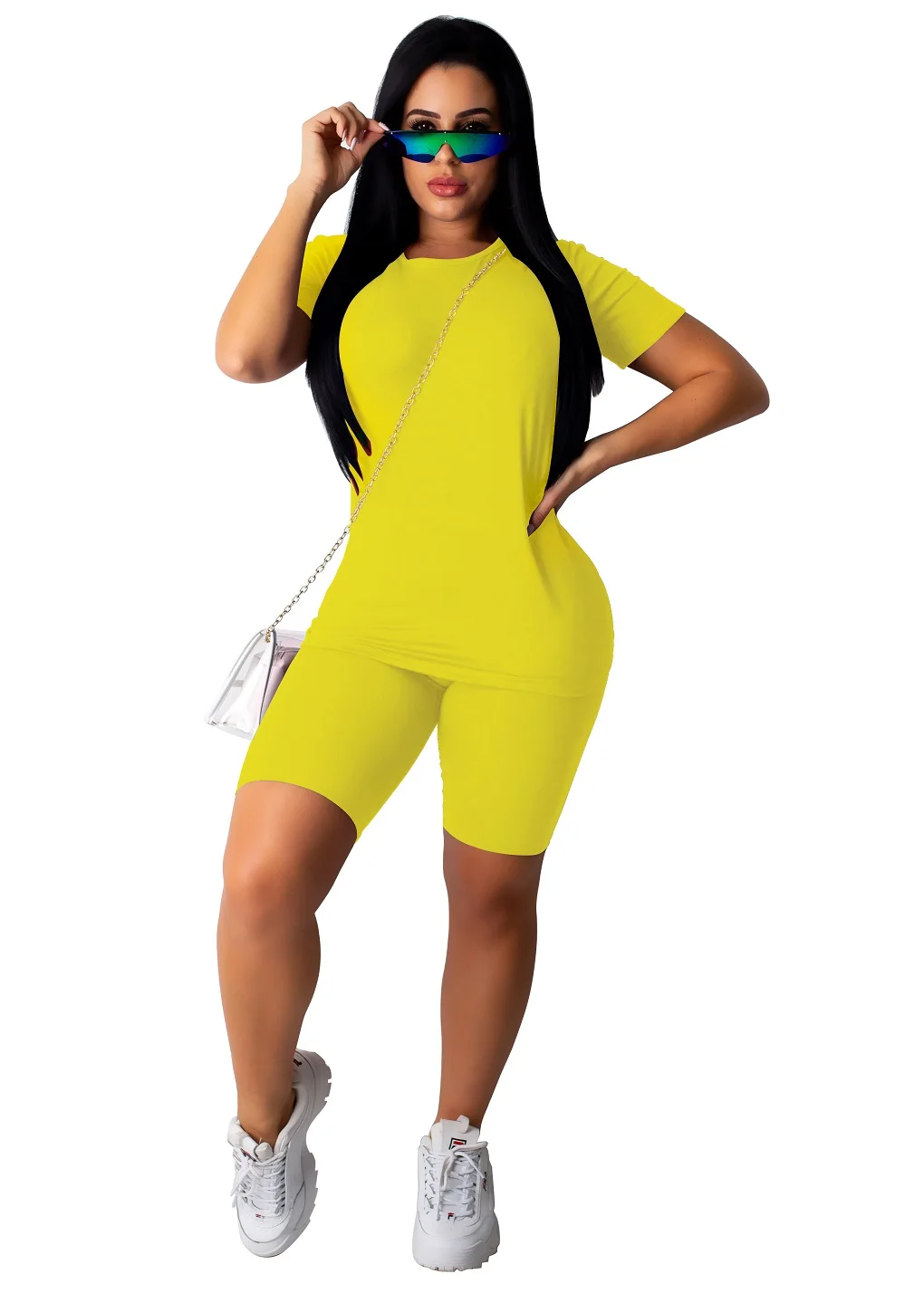 Womens Summer Short Sleeve Print Bodycon Outfits Ladies Evening Party Club Slim Fit Tops T Shirt Pants Shorts 2pcs Set
Womens Summer Short Sleeve Print Bodycon Outfits Ladies Evening Party Club Slim Fit Tops T Shirt Pants Shorts 2pcs Set